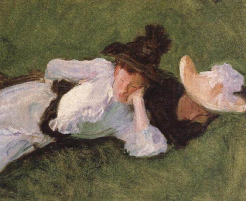 John Singer Sargent Two Girls on a Lawn china oil painting image